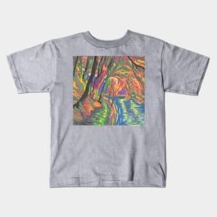 Colorful Forest Stream Kids T-Shirt